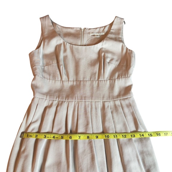 BANANA REPUBLIC SLEEVELESS TAN FIT & FLARE DRESS SIZE 0 WITH POCKETS - Picture 4 of 9